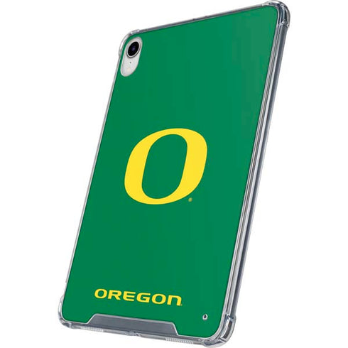 University of Oregon Yellow O on Green iPad 11th Gen (2025) Clear Case
