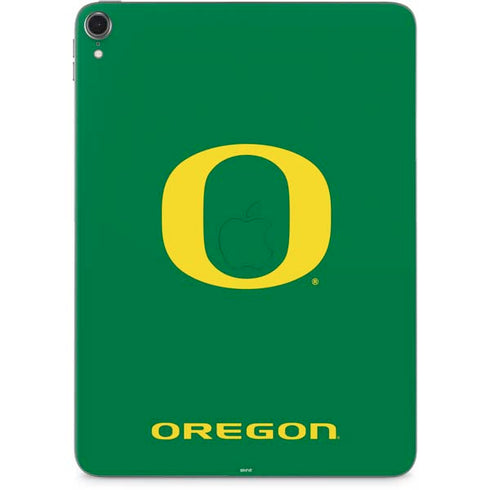 University of Oregon Yellow O on Green Apple iPad Pro Skin