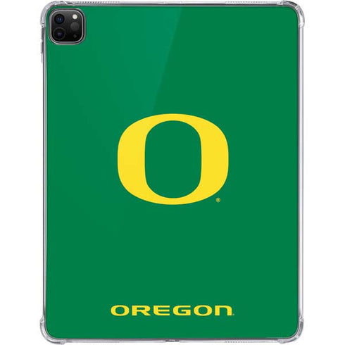 University of Oregon Yellow O on Green iPad Pro 11in (2024) Clear Case