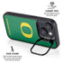 University of Oregon Yellow O on Green iPhone 13 Kickstand Case