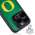 University of Oregon Yellow O on Green iPhone 14 Pro Kickstand Case