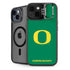 University of Oregon Yellow O on Green iPhone 15 Plus Kickstand Case