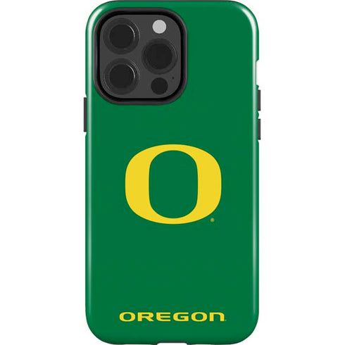 University of Oregon Yellow O on Green iPhone 15 Pro Impact Case