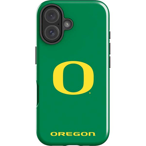 University of Oregon Yellow O on Green iPhone 16 Impact Case
