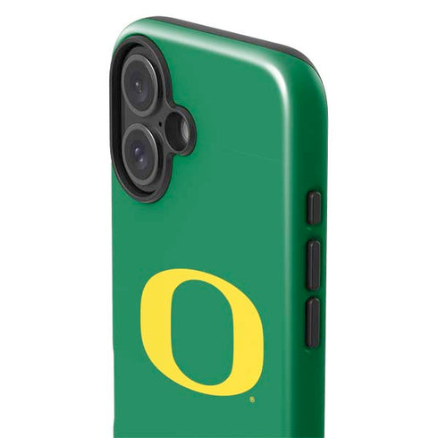 University of Oregon Yellow O on Green iPhone 16 Plus Impact Case
