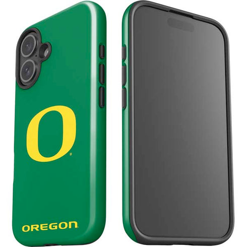University of Oregon Yellow O on Green iPhone 16 Plus Impact Case
