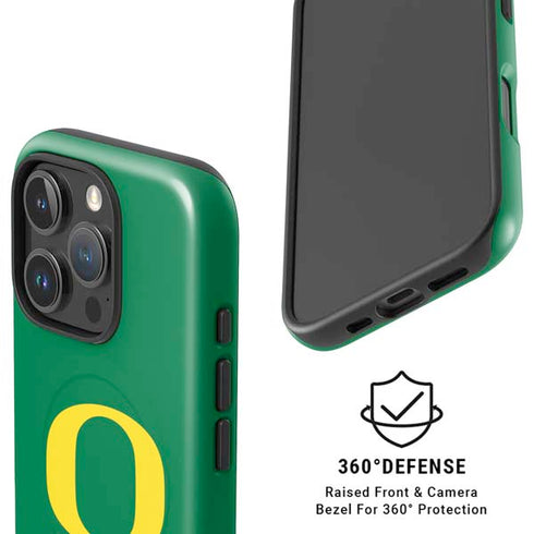 University of Oregon Yellow O on Green iPhone 16 Pro Max Magsafe Impact Case