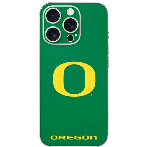 University of Oregon Yellow O on Green iPhone 16 Pro Skin
