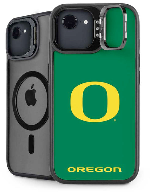 University of Oregon Yellow O on Green iPhone 16e Kickstand Case