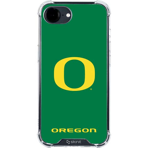 University of Oregon Yellow O on Green iPhone 16e Clear Case