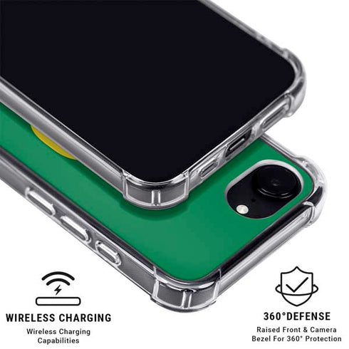 University of Oregon Yellow O on Green iPhone 16e Clear Case