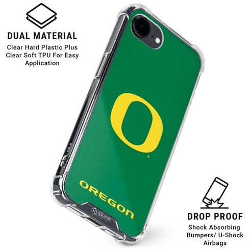 University of Oregon Yellow O on Green iPhone 16e Clear Case