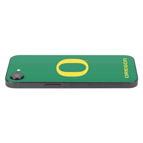 University of Oregon Yellow O on Green iPhone 16e Skin