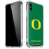 University of Oregon Yellow O on Green iPhone X/XS Clear Case
