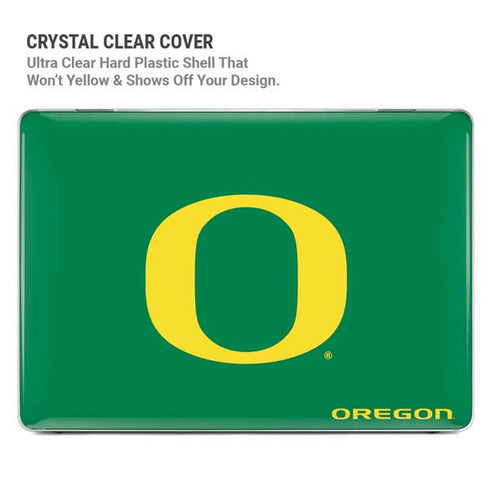 University of Oregon Yellow O on Green MacBook Pro 14in (2021-24) Case plus Skin