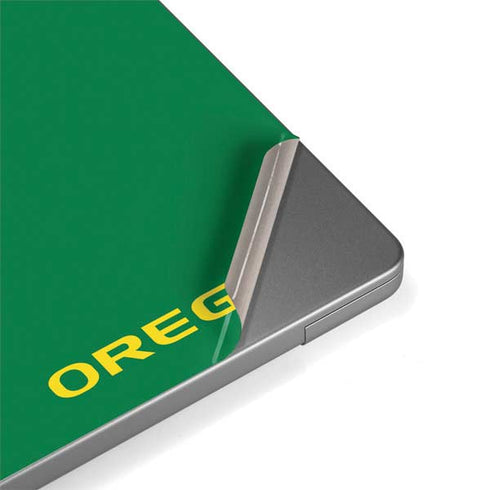 University of Oregon Yellow O on Green Apple MacBook Pro 14-inch Skin