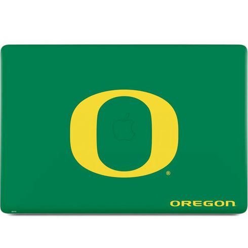 University of Oregon Yellow O on Green MacBook Skins