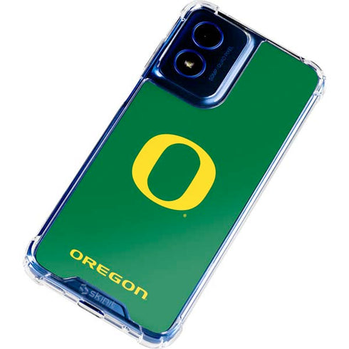 University of Oregon Yellow O on Green Moto G Play 4G (2024) Clear Case