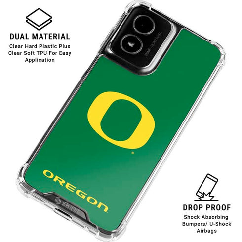 University of Oregon Yellow O on Green Moto G Power 5G (2024) Clear Case