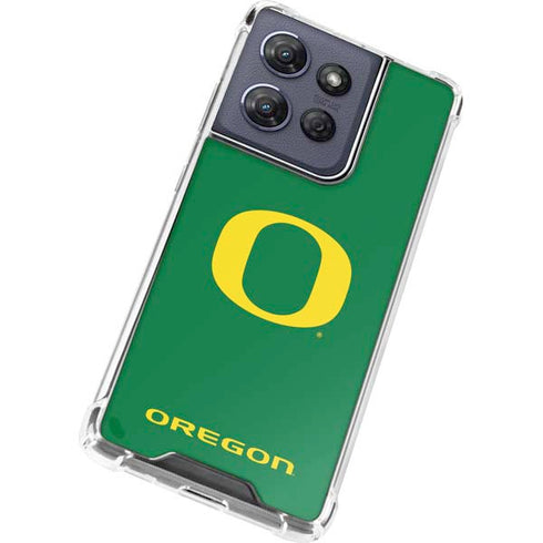 University of Oregon Yellow O on Green Moto G Power 5G (2025) Clear Case