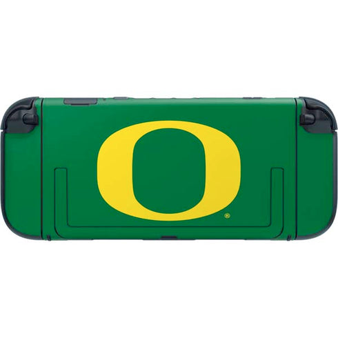 University of Oregon Yellow O on Green Nintendo Switch 2 (2025) with Joy-Con Skin