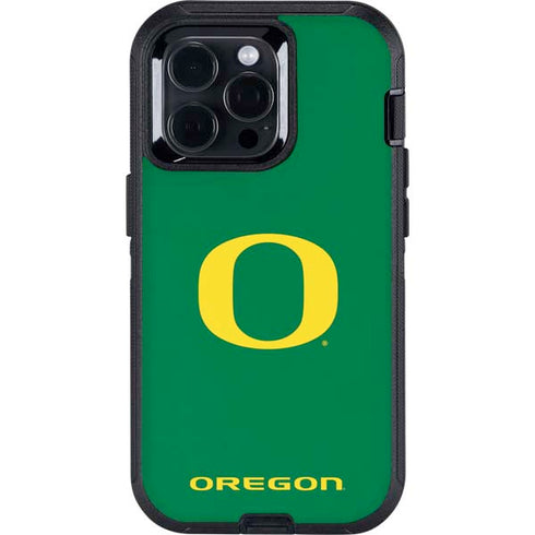 University of Oregon Yellow O on Green Otterbox Defender iPhone Skin