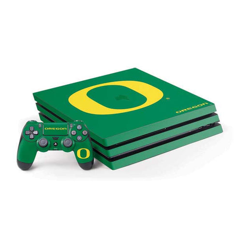 University of Oregon Yellow O on Green PlayStation PS4 Skins