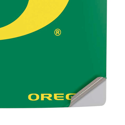 University of Oregon Yellow O on Green PS5 Pro Disk Console Skin