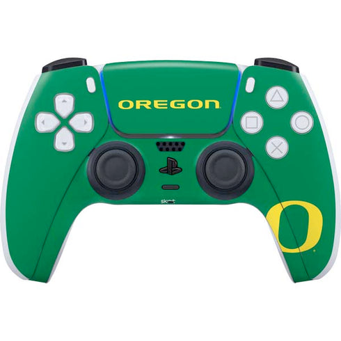 University of Oregon Yellow O on Green PlayStation PS5 Skins