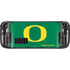 University of Oregon Yellow O on Green Steam Deck Handheld Gaming Computer Skin