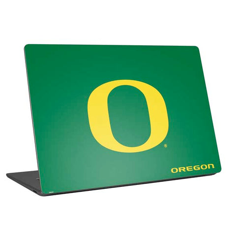 University of Oregon Yellow O on Green Laptop Skins