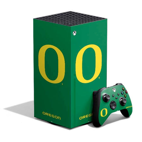 University of Oregon Yellow O on Green XBox Series X Digital Edition Bundle Skin