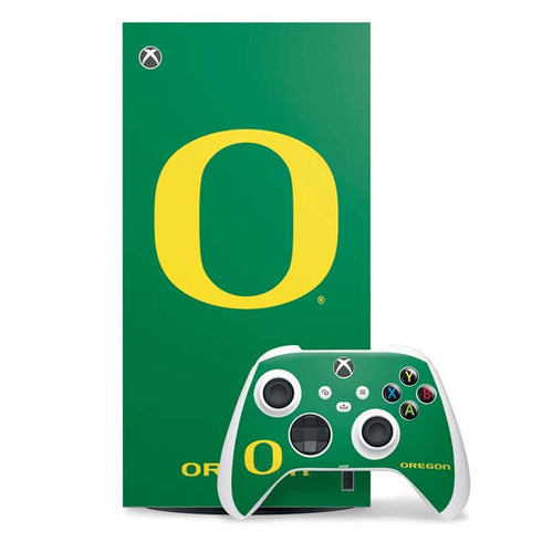 University of Oregon Yellow O on Green Xbox Series X Skins