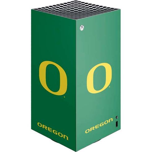 University of Oregon Yellow O on Green XBox Series X Digital Edition Console Skin