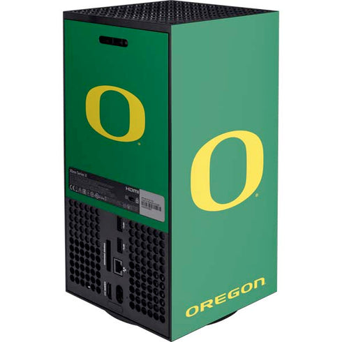 University of Oregon Yellow O on Green XBox Series X Digital Edition Console Skin
