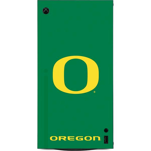 University of Oregon Yellow O on Green XBox Series X Digital Edition Console Skin