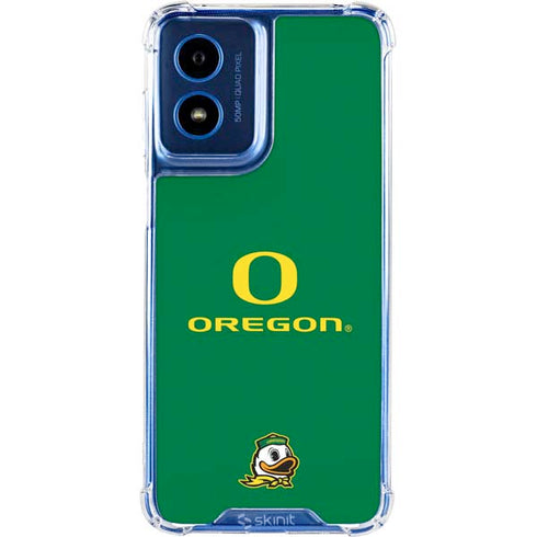 University of Oregon Yellow O with Text Moto G 5G (2024) Clear Case