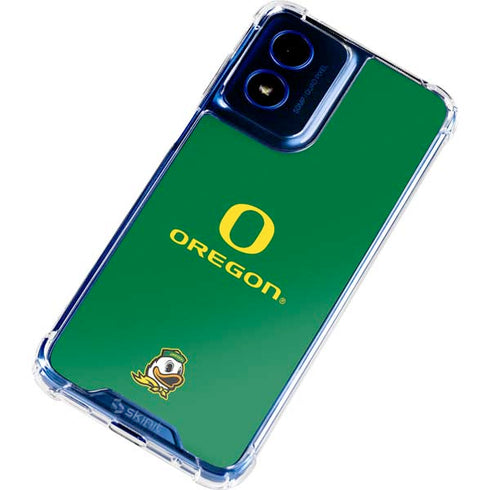 University of Oregon Yellow O with Text Moto G 5G (2024) Clear Case