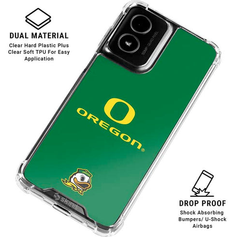 University of Oregon Yellow O with Text Moto G Power 5G (2024) Clear Case