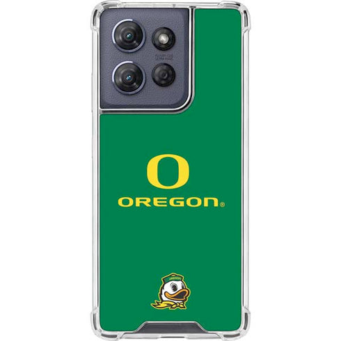 University of Oregon Yellow O with Text Moto G Power 5G (2025) Clear Case