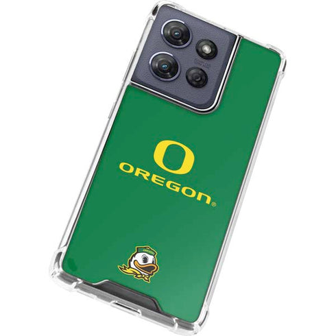 University of Oregon Yellow O with Text Moto G Power 5G (2025) Clear Case