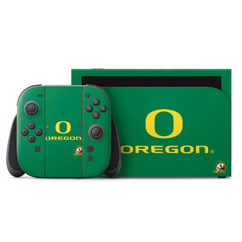 University of Oregon Yellow O with Text Nintendo Skins