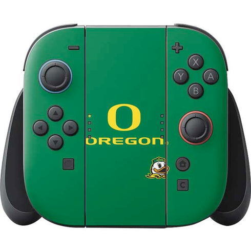 University of Oregon Yellow O with Text Nintendo Skins