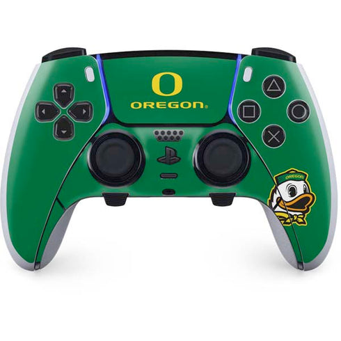 University of Oregon Yellow O with Text PS5 DualSense Edge Pro Controller Skin