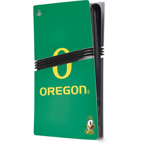 University of Oregon Yellow O with Text PS5 Pro Console Skin