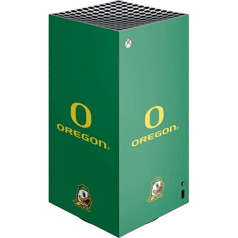 University of Oregon Yellow O with Text XBox Series X Digital Edition Console Skin