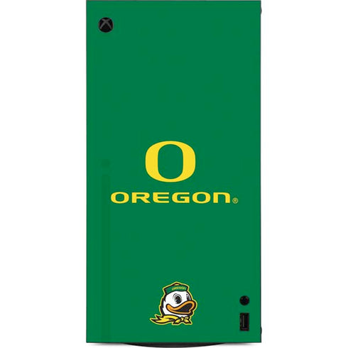 University of Oregon Yellow O with Text XBox Series X Digital Edition Console Skin