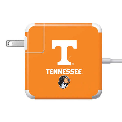 University of Tennessee-Knoxville T Logo on Orange 85W Power Adapter (15 and 17 inch MacBook Pro Charger) Skin
