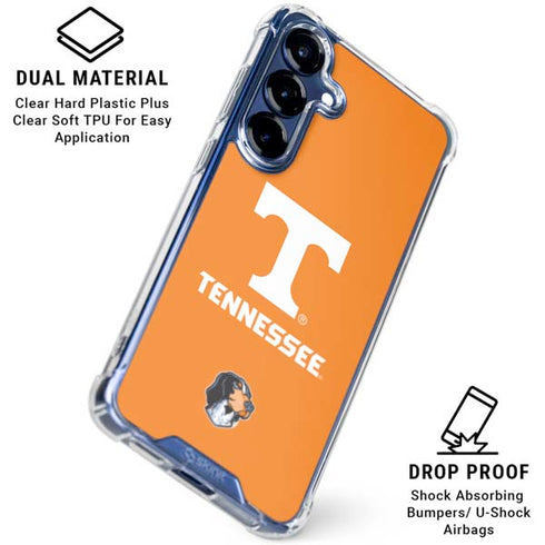 University of Tennessee-Knoxville T Logo on Orange Galaxy S25 Clear Case