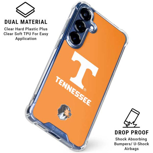 University of Tennessee-Knoxville T Logo on Orange Galaxy S25 Plus Clear Case